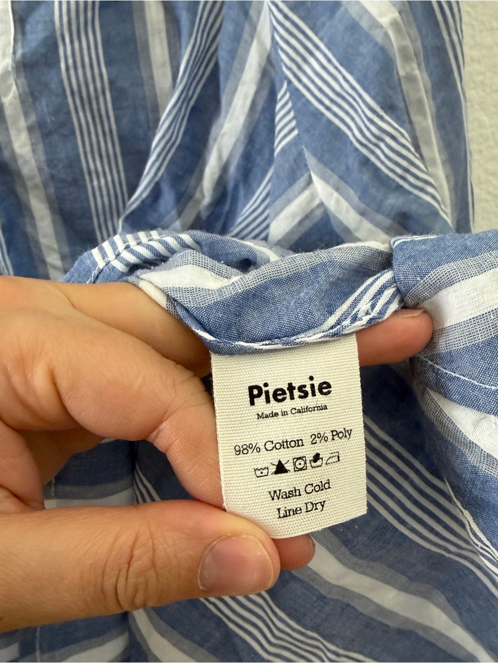 Pietsie Atlin Top M Medium in blue striped - Picture 4 of 7
